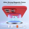 thumbnail image 3 of for iPhone 15 Pro Max Case with Magnetic Ring Stand Silicone Phone Case 6.7" for Women Men [Compatible with MagSafe][Full Camera Protection][Military-Grade Drop Protection], Red, 3 of 11