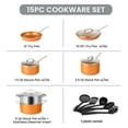 thumbnail image 4 of Gotham Steel Juego de Ollas y Sartenes Antiadherentes con Utensilios de Cocina 15 Piezas Cobre, 4 of 7