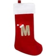 thumbnail image 1 of VEYLIN Christmas Stockings with Letters, 20 Inch Plush Christmas Stockings Large Embroidered Stockings Stockings for Kids/Adult Red Letter(M), 1 of 5
