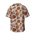 thumbnail image 4 of Goofa Pinecone Autumn Pattern Printed Men's Casual Short-sleeved Shirt,Lightweight Breathable Button-down,Summer Casual men's top,Versatile Fashion shirt-Small, 4 of 7