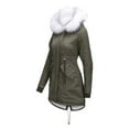 thumbnail image 2 of Turilly Womens Jackets Ladies Women's Warm Long Coat Hoodies Collar Jacket Slim Winter Parkas Outwear Coats, 2 of 6
