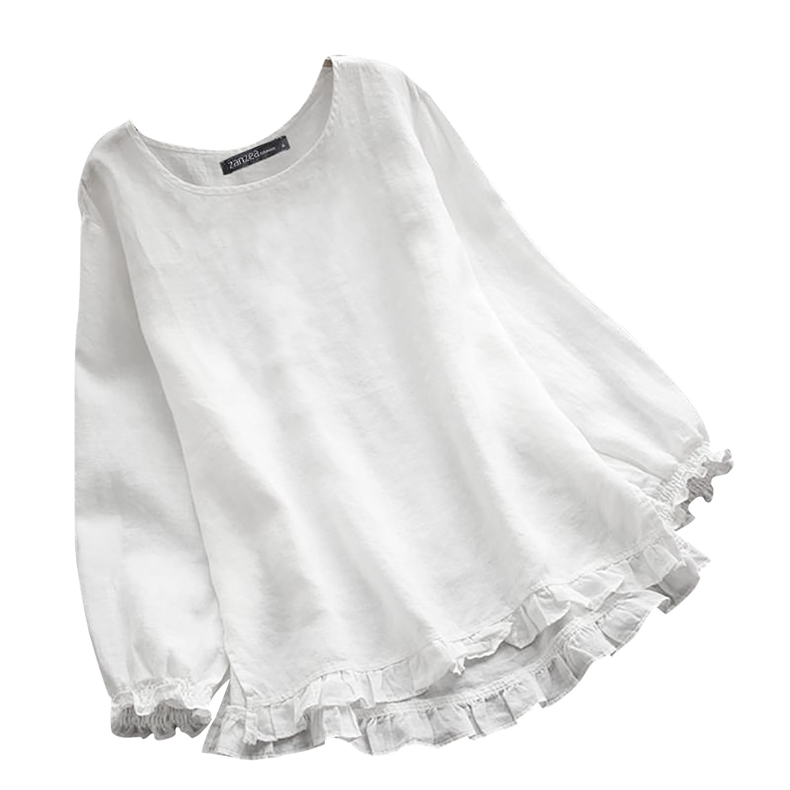 blouse with ruffle bottom