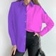 thumbnail image 2 of Camisas Para Mujer, Camisetas de Gran Tamaño, Manga Larga, Cuello Vuelto A La Moda, Camiseta Informal A Juego de Colores, Camisetas Odeerbi  ODB134376, 2 of 8