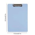thumbnail image 3 of Beautynvta Plastic Clipboards, Clip Boards with Low Profile Metal Clip, Standard A5 Letter Size for Nurses, Teachers, Office & Classroom Use, Light Blue, 3 of 8