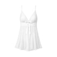 thumbnail image 5 of Levmjia Womens Mesh Lace Nightgown Deep V Neck Spaghetti Strap Flared Mini Slip Dress Lightweight Breathable Indoor Sleeping Loose Swing Elegant Home Solid Color, 5 of 6