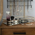 thumbnail image 5 of ELLE Paris 15.7"x6.5" Rectangular Mirrored Vanity Tray in Gold, 5 of 5