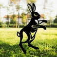 thumbnail image 2 of Zmeidao Bunny Decorative Garden Stakes Black Rabbit Silhouette Outdoor Decorations Garden Statue for Lawn and Yard Decor Ornaments, 2 of 5