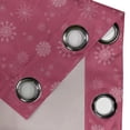 thumbnail image 5 of Ambesonne Winter Grommet Curtain, Gentle Snow Feminine, 50" x 54", Pink White, 5 of 6