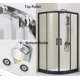 thumbnail image 2 of 4 ruedas para puertas de ducha de 23 mm, ruedas corredizas para puertas de ducha, ruedas gemelas para puertas de ducha para puertas de vidrio curvadas de 4 a 6 mm, 2 of 5