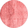 thumbnail image 1 of Ahgly Company Machine Washable Indoor Round Abstract Red Modern Area Rugs, 5' Round, 1 of 4