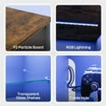thumbnail image 4 of Bestier 63" Gaming TV Stand for TVs up to 70" LED Entertainment Center for PS4 in Rustic, 4 of 9