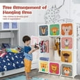 thumbnail image 4 of Costway 12-Cube Kids Wardrobe Baby Dresser Bedroom Armoire Clothes Hanging Closet with Door, 4 of 10