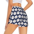 thumbnail image 2 of Uemuo Cute Sheep With Star Pattern Women's Athletic Shorts High Waisted Running Shorts with Liner Pockets Gym Elastic Workout Shorts-Medium, 2 of 9
