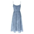 thumbnail image 5 of Ketyyh-chn99 Robes Formelles pour Femmes Robe de Mariage Robe Midi à Fleurs Robe de Soirée Vintage Élégante pour Dames Robe de Cocktail Bleu,TP, 5 of 5