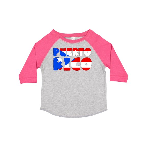 Inktastic Puerto Rico Flag in Text Boys or Girls Toddler T-Shirt