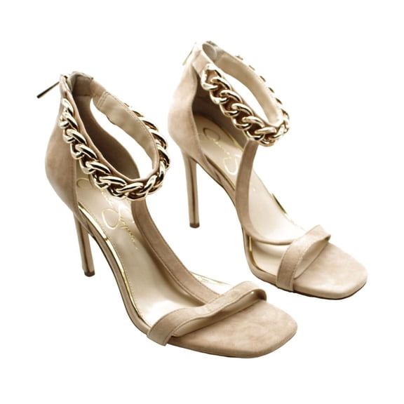 Step Out in Style with Jessica Simpson Women's Omesa T-Strap Chain Dress Sandals (Size 8)