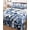 Blue, variant on Blue Flowers Queen Size Down Alternative Comforter, Lightweight Comforter Quilt Bedding Set with Pillow Shams Simple Spring Ombre Botanical Floral All Seasons Bed Comforter Duvet Insert 90"x96"