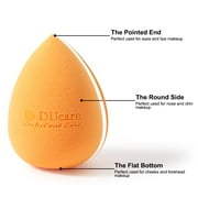 DUcare Flat Top Kabuki Brush with Reusable Makeup Sponges, Foundation Brush, Pink