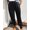 Black2, variant on Womens Soft Casual Drawstring Tie Elastic Waist Loose Jogger Pants Leopard Printed Track Pants with Pockets Brown XL