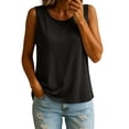thumbnail image 6 of New Women’s Tank Tops with Built in Bras Loose Fits Breathable Sleeveless T-Shirt Comfy Casual Home Tops Black L, 6 of 8
