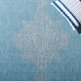 thumbnail image 6 of SAFAVIEH Courtyard Delbet Distressed Medallion Indoor/Outdoor Area Rug, 6'7" x 6'7" Square, Aqua/Grey, 6 of 11