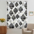 thumbnail image 2 of Black Geometric Moroccan Sheer Curtains 54 Inches Long, Abstract Art Grey Ombre Modern Light Filering Curtains, Breathable Simi Curtain Privacy Drapes for Kitchen Bathroom Small Window Treatment, 2 of 9