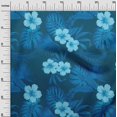 thumbnail image 3 of oneOone Viscose Chiffon Medium Blue Fabric Tropical Flower Quilting Supplies Print Sewing Fabric By The Yard 42 Inch Wide, 3 of 4