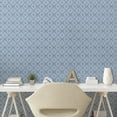thumbnail image 2 of Ambesonne Geometric Peel & Stick Wallpaper for Home, Rhombus Shape Pattern, 13"x36", Pale Azure Blue and Dark Blue, 2 of 5