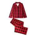 thumbnail image 3 of SYNPOS Christmas Family Matching Pajamas Long Sleeve Pj Set Festival Party Sleepwear with Button, 3 of 12