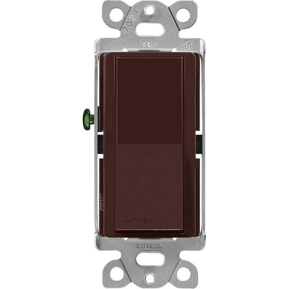 Lutron Claro On/Off Switch, 15-Amp/3-Way, CA-3PS-BR, Brown