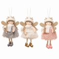 thumbnail image 1 of 3Pcs Angel Pendant, Christmas Angel Doll Crafts Elves for Gift, Birthday, Wedding, Valentine'S Day Decoration（White, pink, and gray）, 1 of 5