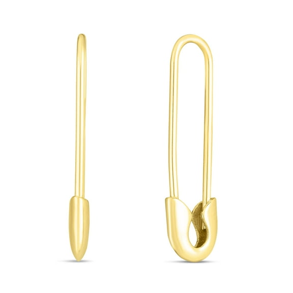 Floreo 14k Yellow Gold 23mm Safety Pin Earrings