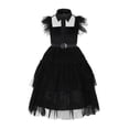 thumbnail image 1 of Vestido de princesa familiar para niñas europeas y americanas, falda de pastel para niños de Cosplay negro, 1 of 5