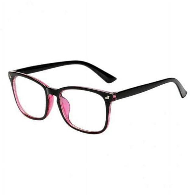 2 gafas lisas con montura negra, estilo retro simple y transparente para hombres, mujeres y hombres. 2 piezas