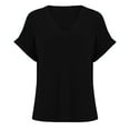 thumbnail image 6 of Womens Summer Tops Short Sleeve Shirts 2025 Fashion V Neck Outfits Clothes, 6 of 6