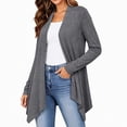 thumbnail image 5 of Liuinsasek Women's Cardigan Fashion Casual Comfortable Solid Long Sleeve Clothing Top with Asymmetrical Hem Lightweight and Flowing Spring/Fall Clothing, 5 of 7