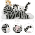 thumbnail image 5 of Tezituor 4Pcs Cat Stuffed Animal 16.5" Giant Cat Plush with 3 Babies Plush Toy, 5 of 8