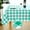Green and White, variant on Round Waterproof Vinyl Table Cloth, Buffalo Flannel Backed Tablecloth, Wipeable Plastic Table Cover for Dinner, Kitchen, Picnic (60", Yellow and White)
