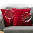 thumbnail image 5 of Cheer Collection Faux Fur Square Decorative Pillow 18x18, Maroon - (Set of 2), 5 of 7