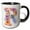 Black/White, variant on 3drose, Pretty Pastel Floral Insect Monogram Initial P, 11oz Two-tone Yellow Mug