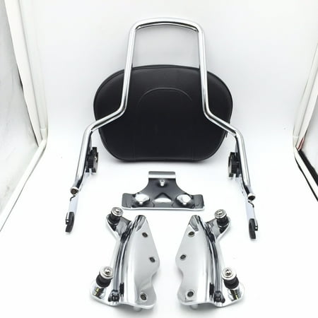 - HTT Motorcycle Chrome Sissy Bar Passenger Backrest and 4 Point Docking Kit For Harley HD Touring 2009-2013