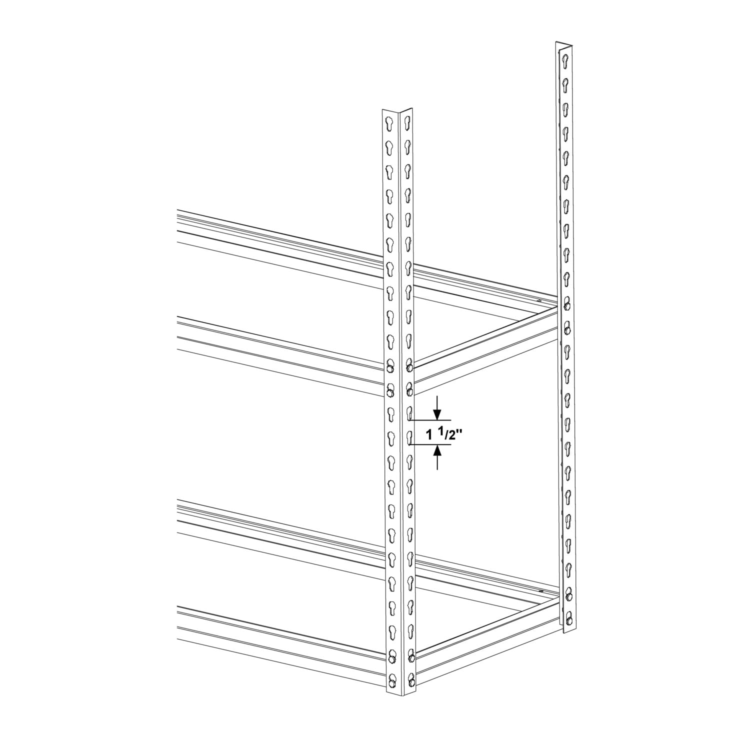 King's Rack 5-Tier Metal Boltless Storage Shelving in Wooden/White