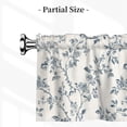 thumbnail image 3 of Blue Floral Valances for Windows - Dusty Blue Flower Kitchen Valance Farmhouse Valance Curtain for Bedoom Rustic Floral Light Filtering Valance with Rod Pocket 54 x 18 (Pack of 1), 1 Panel, 3 of 5