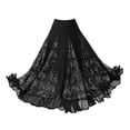 thumbnail image 3 of Falda de baile de salón para mujer, falda española, ropa, vestido de fiesta, falda de danza del vientre Talla S Negro, 3 of 8