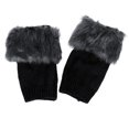 thumbnail image 2 of Yanyanz Gloves Mittens, Women's Knitted Wool Open Finger Gloves Faux Wool Half Finger Short Warm Gloves, Gloves Black A, 2 of 4