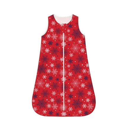 

Yiaed Snowflake Symphony Print Baby Sleep Sack Sleeveless Baby Sleeping Bag Toddler 2-Way Zipper Wearable Blanket for Infant Toddler Newborn-Medium