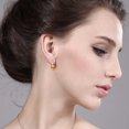 thumbnail image 3 of Gem Stone King 4.00 Ct Cushion Yellow Citrine 18K Rose Gold Plated Silver Earrings, 3 of 5
