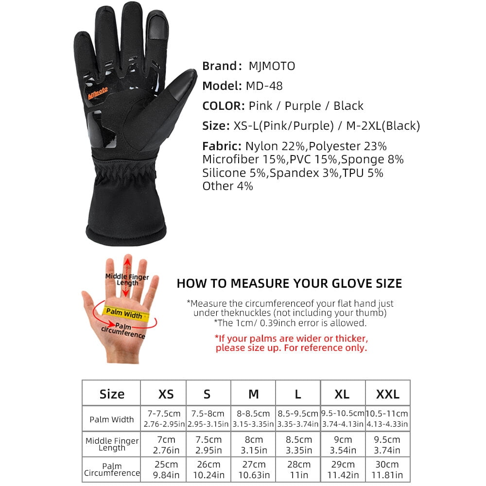 MJMOTO Motorcycle Gloves Windproof Waterproof Guantes Moto Men Motorbike Riding Gloves Touch Screen Moto Motocross Gloves Winter for Male