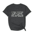 thumbnail image 1 of Pompotops Hauts pour Femmes Coupe Ample Décontractée Grande Taille T-Shirts Imprimés Alphabet, 1 of 8