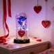 thumbnail image 1 of LED Rose Night Light with Heart Base, Romantic Preserved Flower Lamp, Crystal Plastic Dome Decor, Valentine's Day Birthday Gift for Women, Glowing Home Decor, Anniversary Present, Bedside Lamp, 1 of 7
